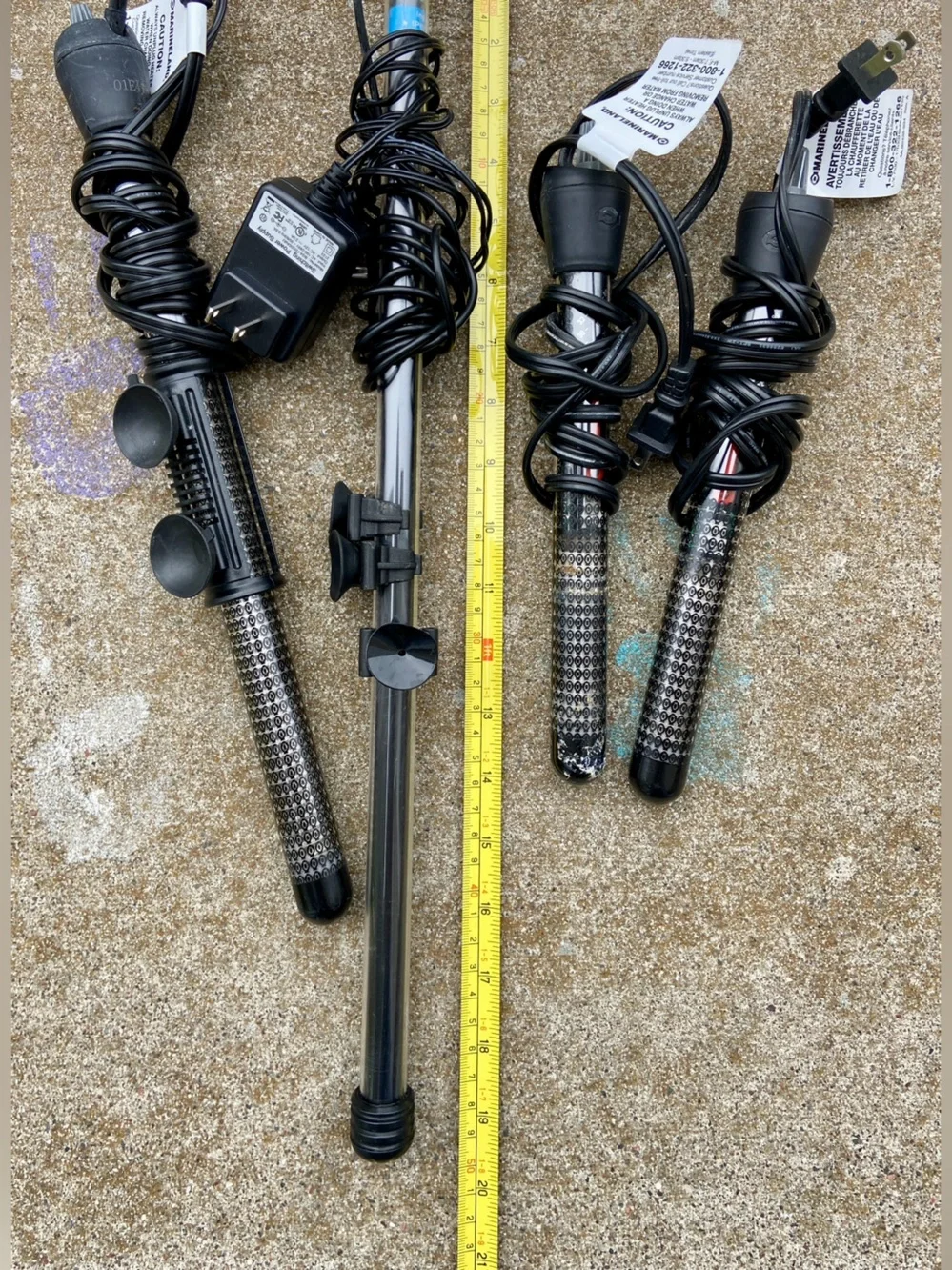 🐡Aquarium Heaters +1 Gako Hanging Colored Light Fixture- All Working @ Last Use